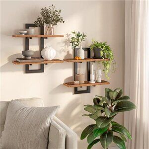 Floating Shelves, 15 Inch Wall Shelf Set of 2, Wall Mounted Storage